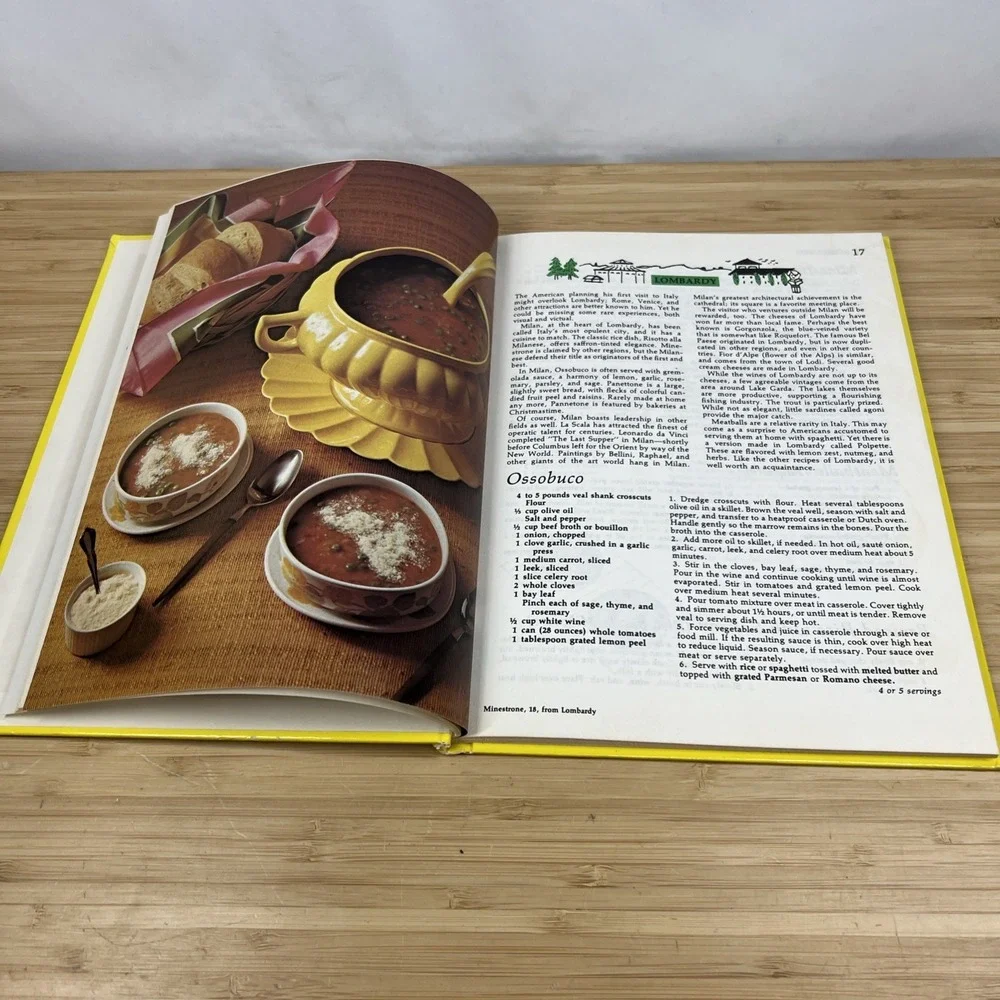 Vintage Culinary Arts Institute Italian‎ Cookbook 1977 Hardcover